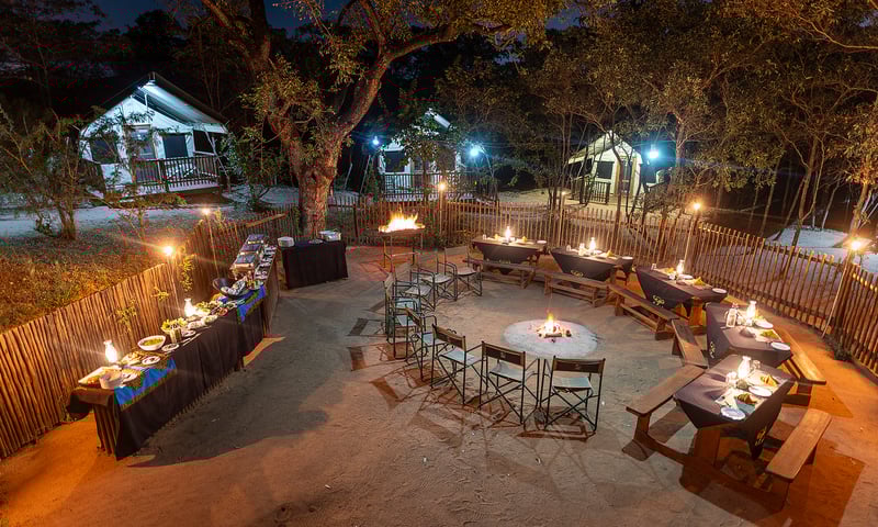 Enjoy a delicious meal, then share stories around the campfire.