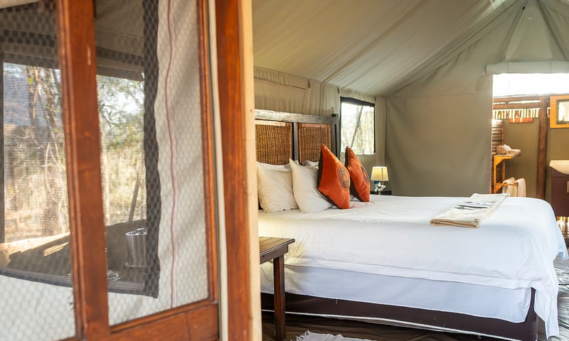 Soak up the scenery from the comfort of your tented accommodation with large picture windows.