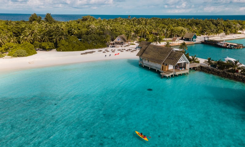 Enjoy some non-motorised water sports (kayak or others) at Ifuru Island Resort, Maldives.