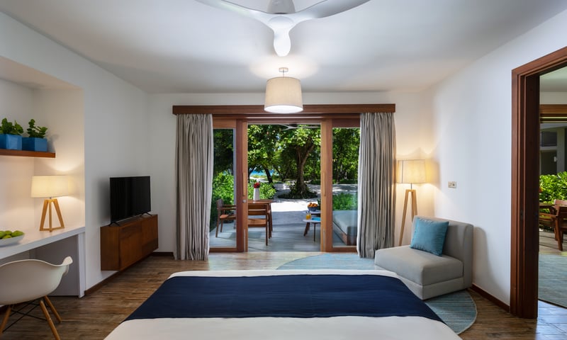 Upgrade to a Sunset Beach Suite at Ifuru Island Resort, Maldives.