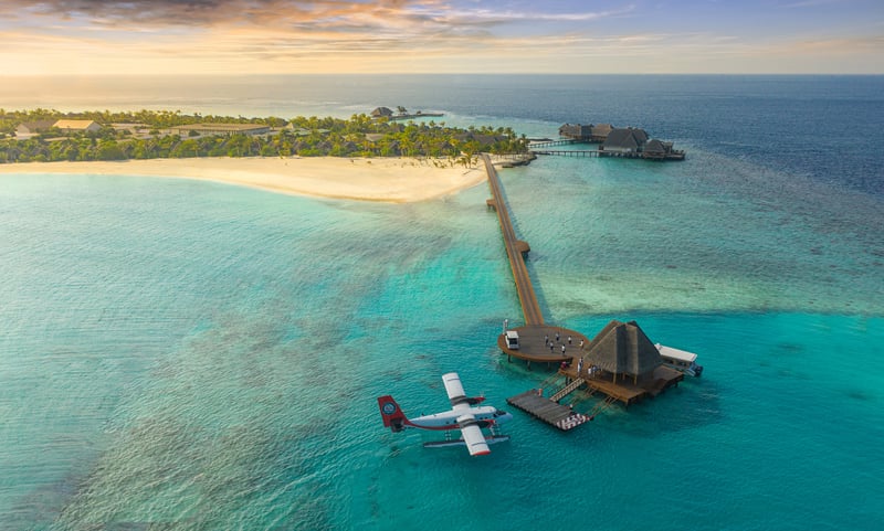 Arrive in style with scenic seaplane transfers included.