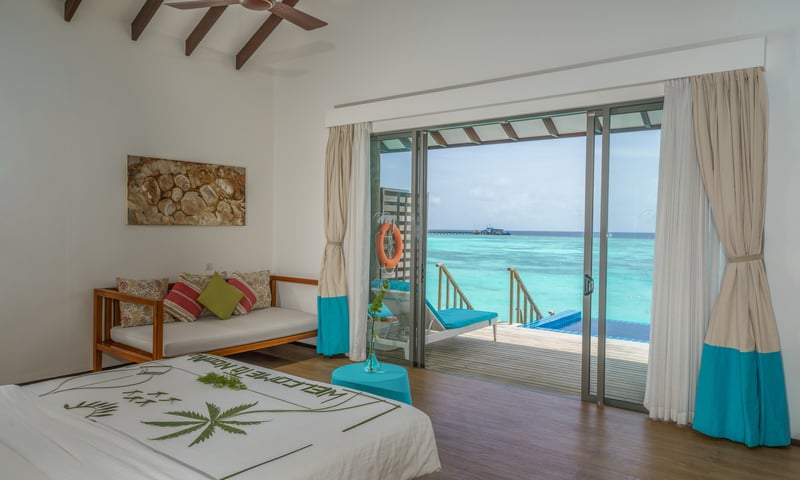 Upgrade to a Sunset Overwater Villa.