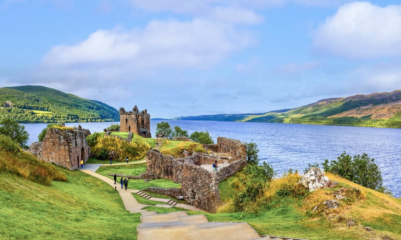 Embark on a scenic drive along the legendary Loch Ness, Scotland.
