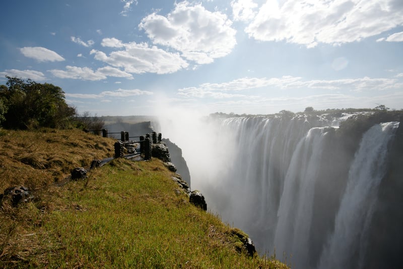 See the power of Victoria Falls in Zambia.