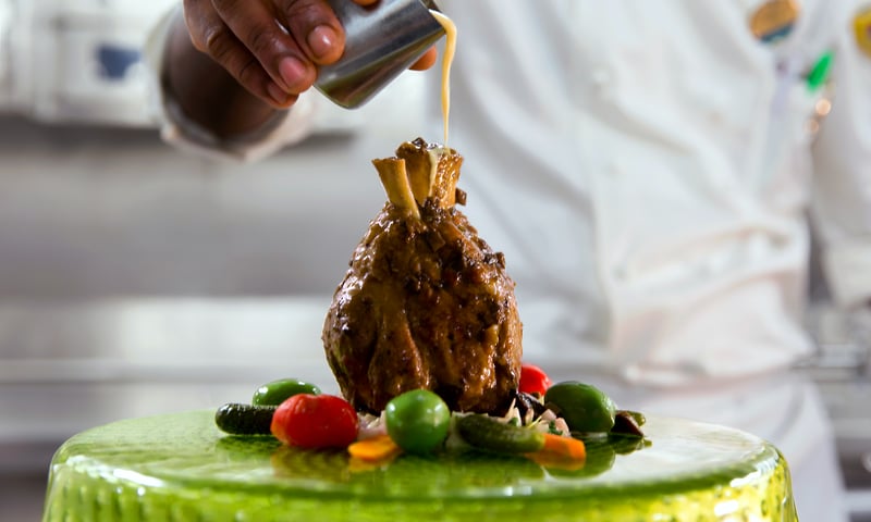 Dine at complimentary and speciality restaurants aboard Anthem of the Seas, charges may apply.