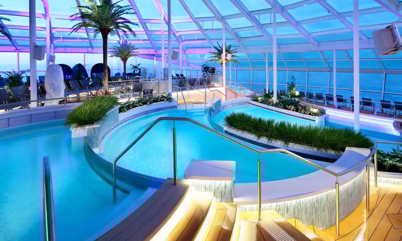 Unwind in the adults-only Solarium onboard the Royal Caribbean ship.