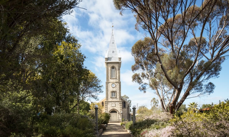 Tabor Lutheran Church built in 1870 in Tanunda, Barossa Valley, SA.