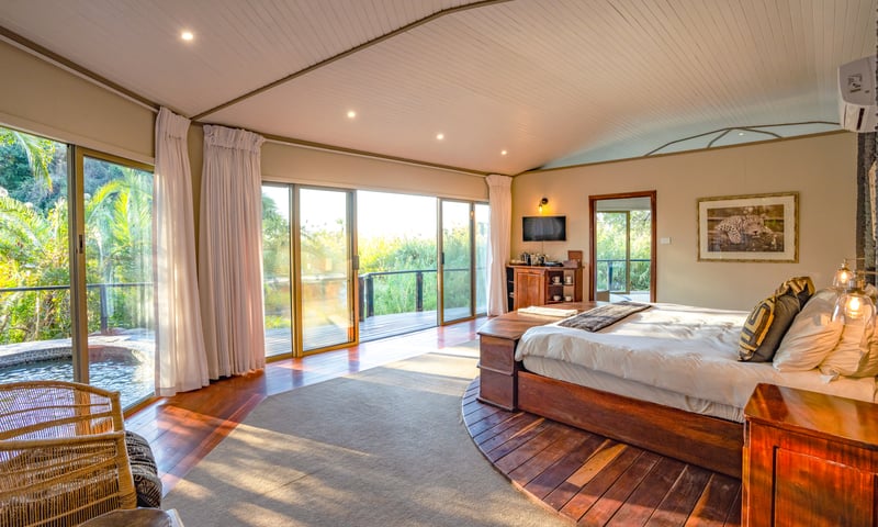 Spacious bungalow at Cascades Safari Lodge in Namibia (select departure dates).