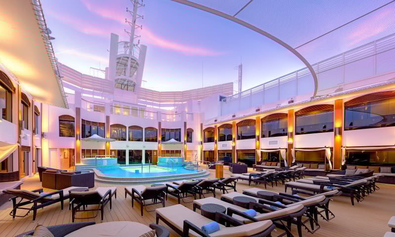 Relax in the Courtyard aboard the Norwegian Epic.