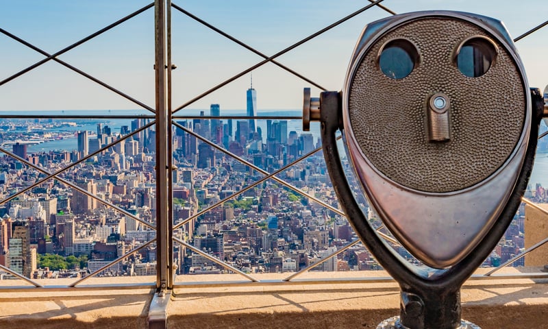 Admire the view from the top of the Empire State Building in New York (not included).
