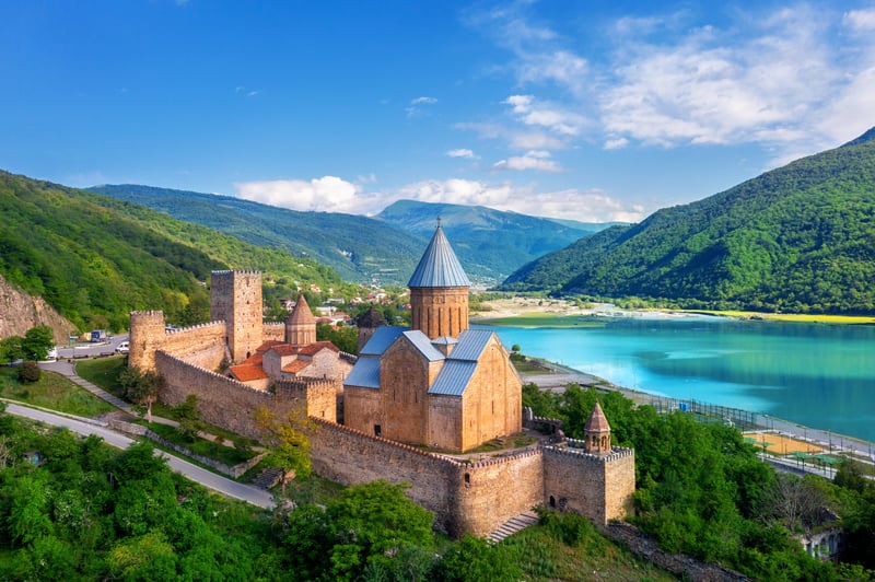 Visit Ananuri Fortress and take in views of the Zhinvali Reservoir.