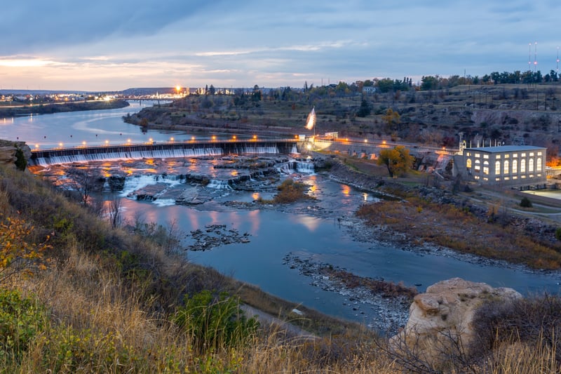 Stay the night in Great Falls, Montana.