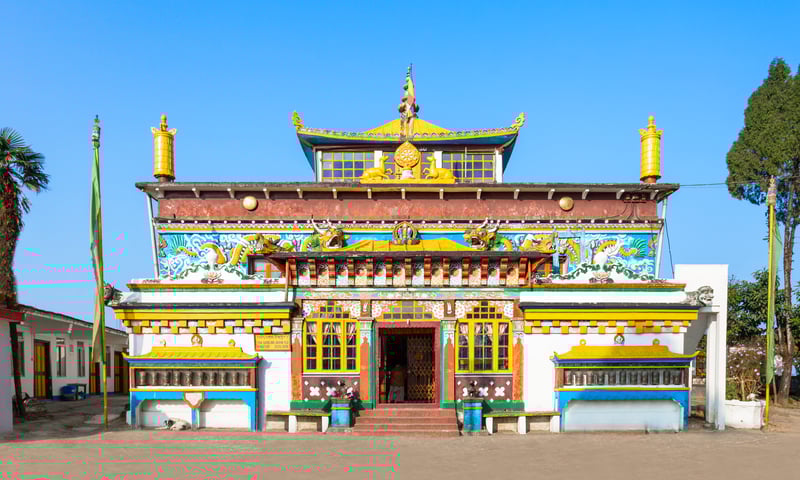 Visit the Tibetan Ghoom Monastery in Darjeeling, India.