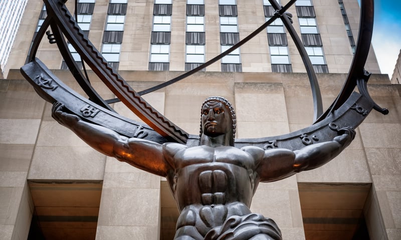 Photograph the Statue of Atlas which holds the celestial spheres on Fifth Avenue, New York.