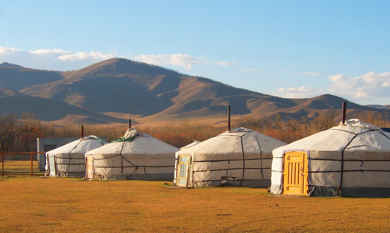 Stay overnight in traditional Ger camps throughout Mongolia.
