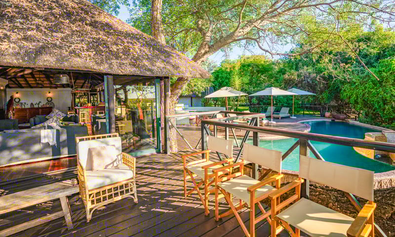 Panoramic terrace with an infinity pool at Kaza Safari Lodge in Namibia (select departure dates).