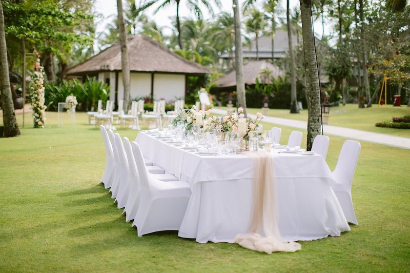 Outdoor wedding area
