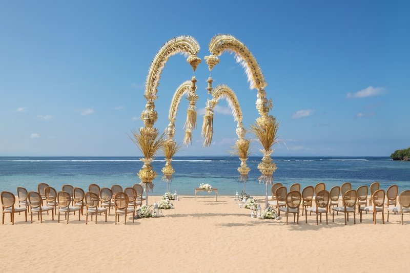 Outdoor wedding area
