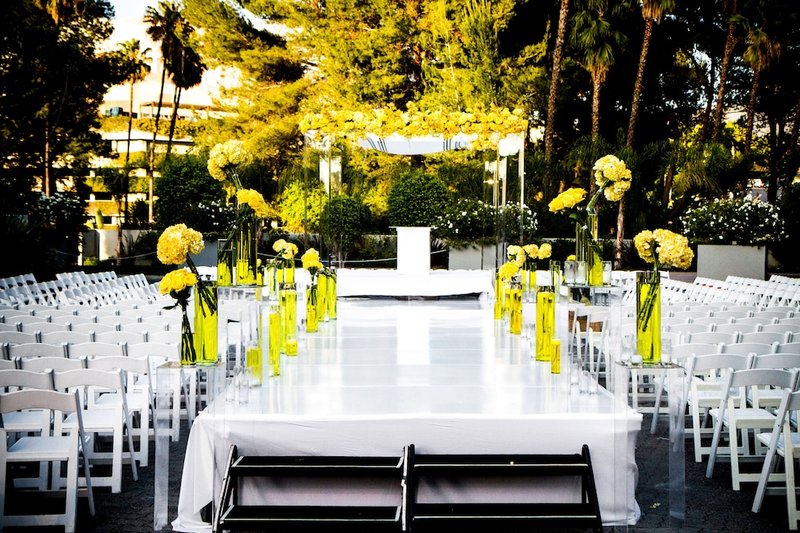 Outdoor wedding area