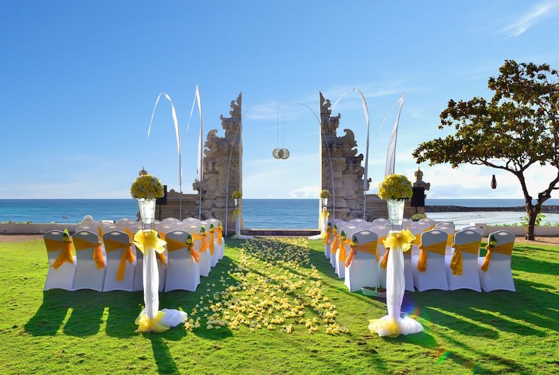 Outdoor wedding area