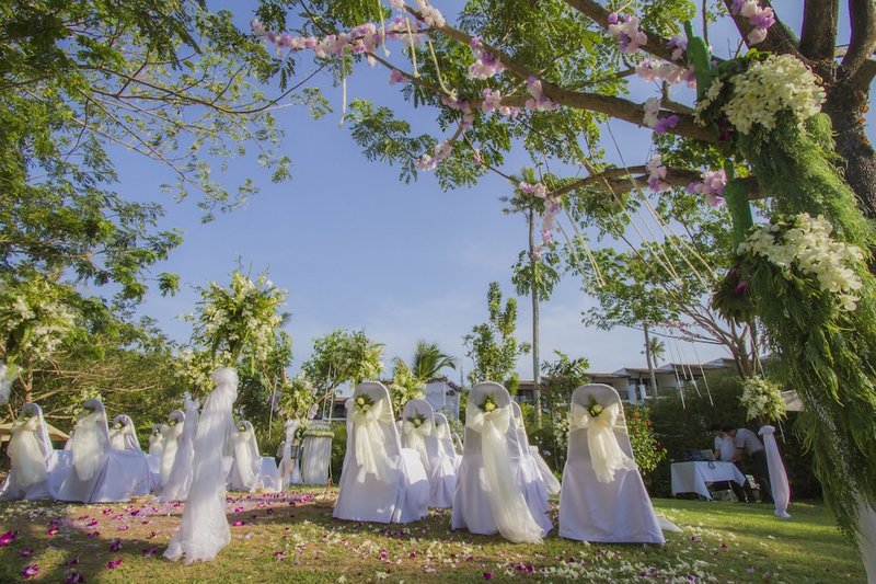 Outdoor wedding area