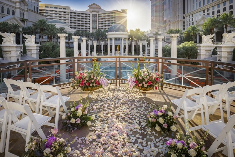 Outdoor wedding area