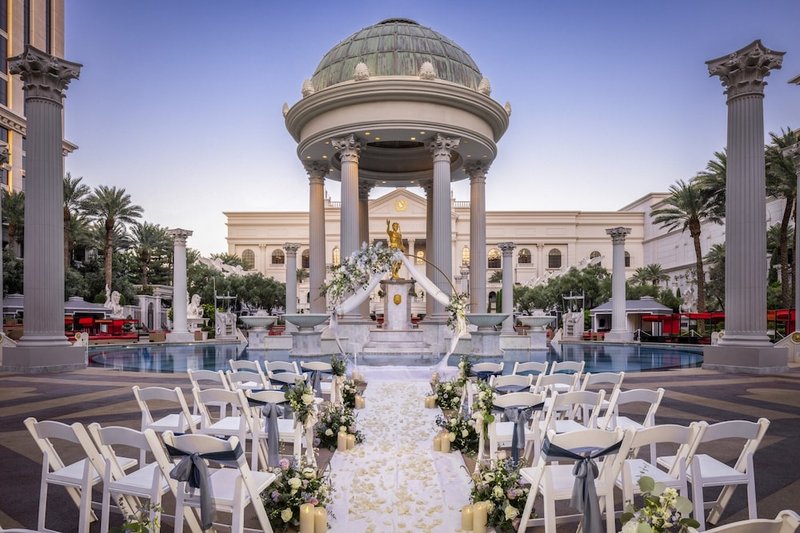 Outdoor wedding area