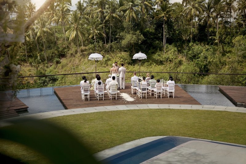 Outdoor wedding area