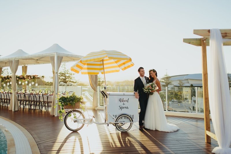 Outdoor wedding area