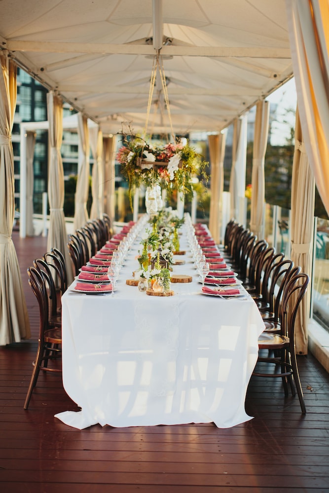 Outdoor banquet area