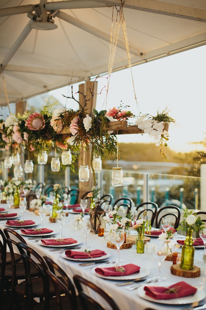 Outdoor banquet area