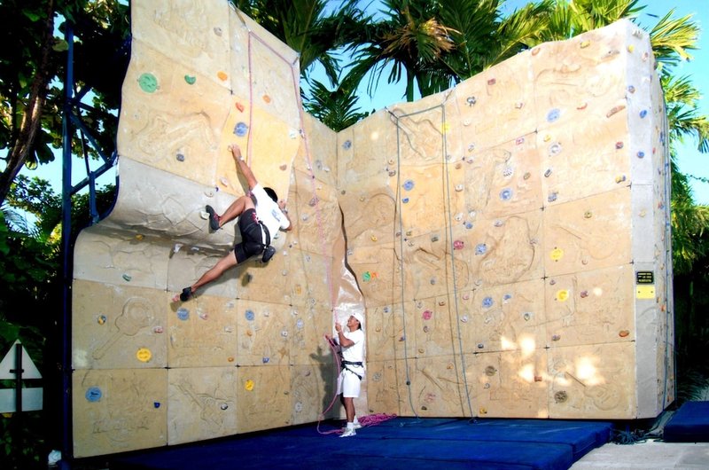 Outdoor rock climbing
