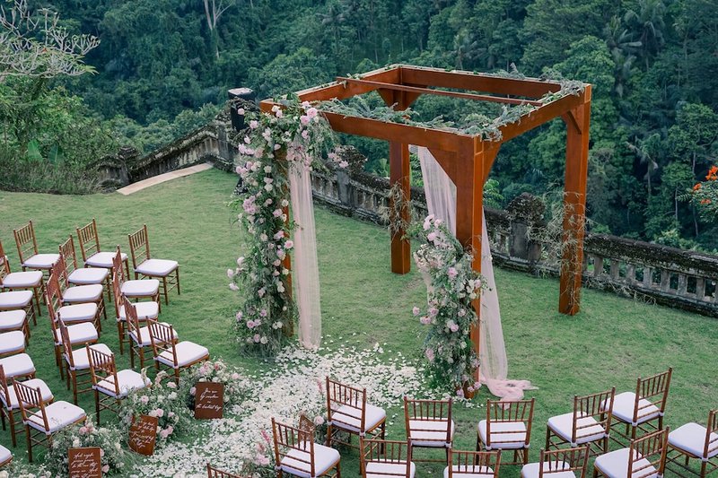 Outdoor wedding area