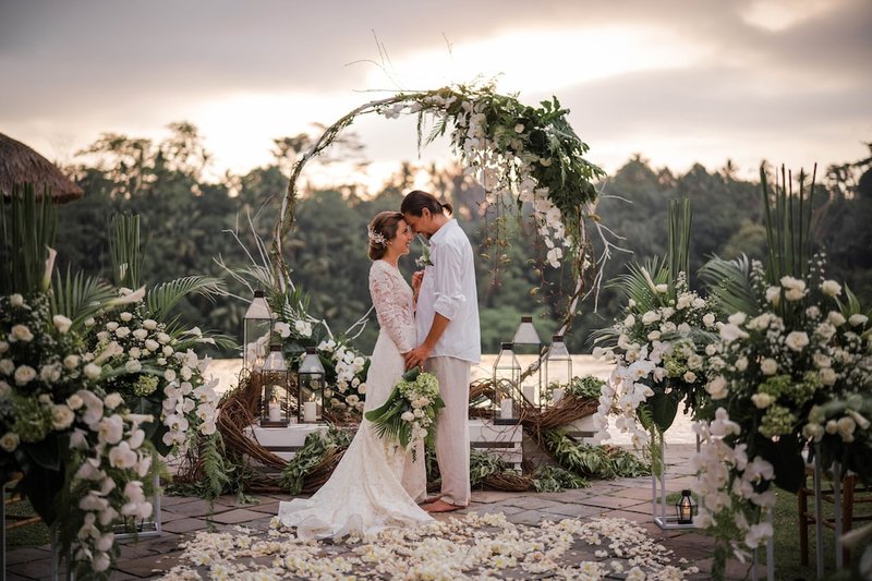 Outdoor wedding area