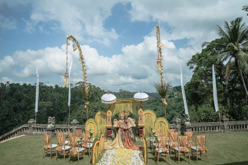 Outdoor wedding area