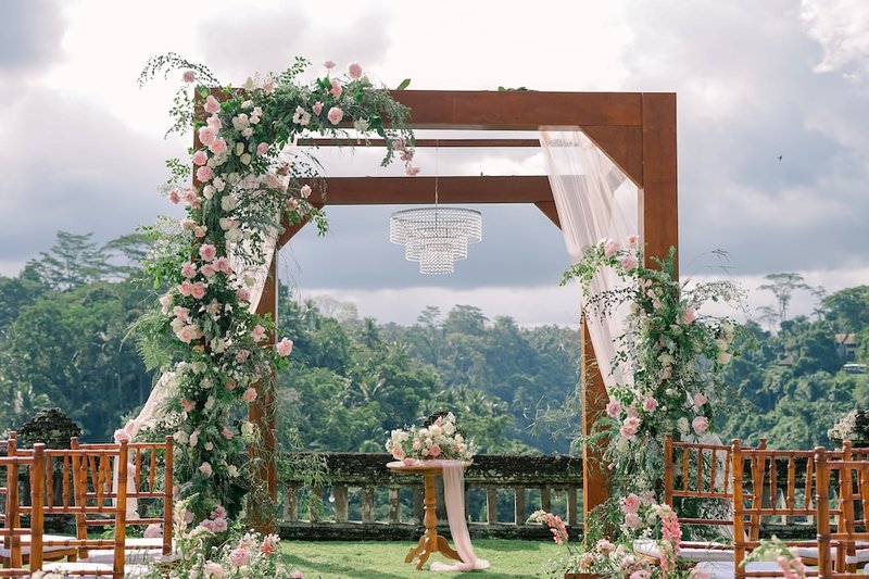 Outdoor wedding area