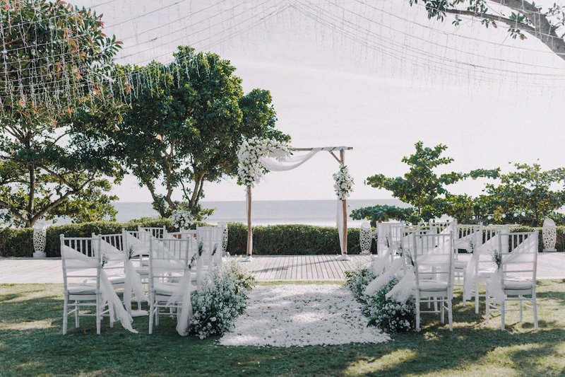Outdoor wedding area