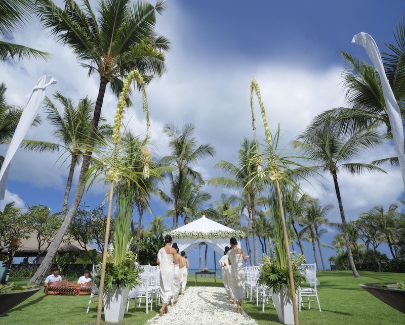 Outdoor wedding area