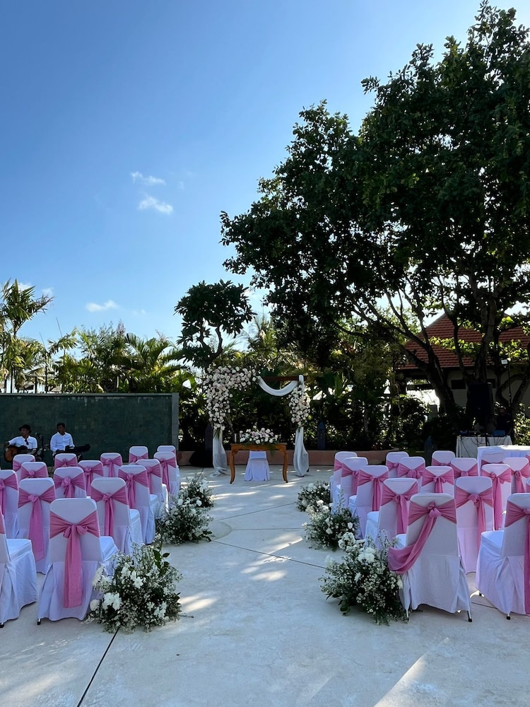 Outdoor wedding area