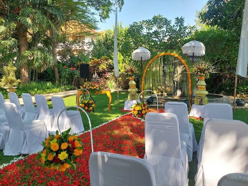 Outdoor wedding area