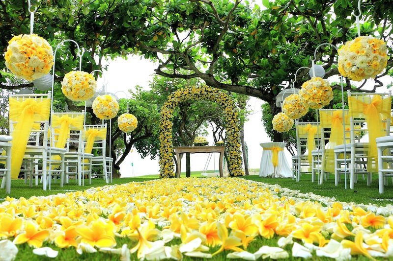 Outdoor wedding area