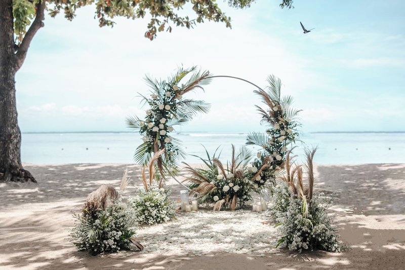 Outdoor wedding area