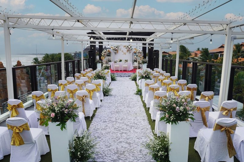 Outdoor wedding area