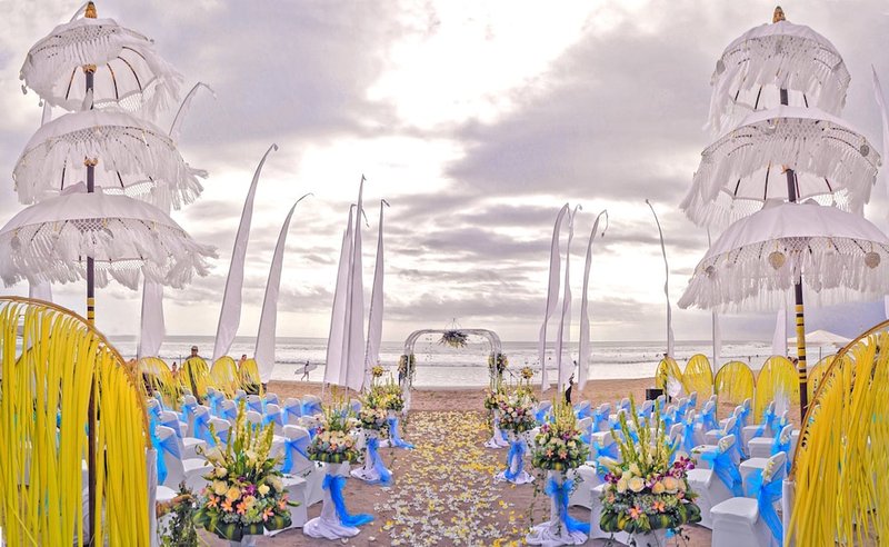 Outdoor wedding area