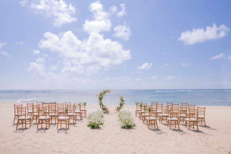 Outdoor wedding area