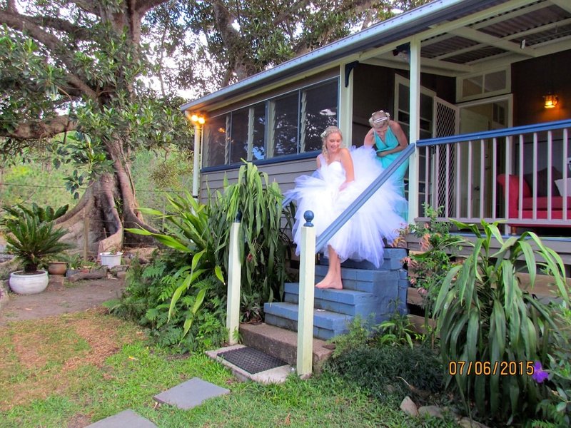 Outdoor wedding area