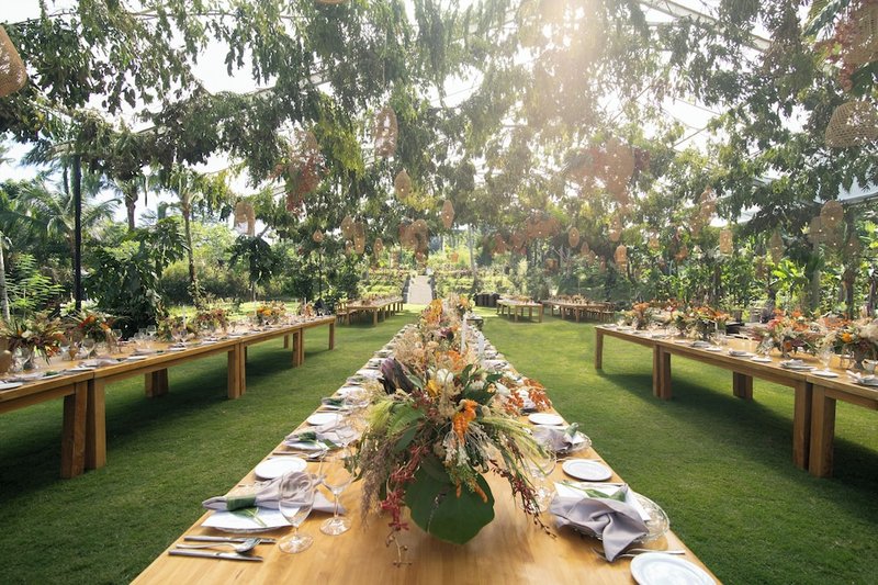 Outdoor wedding area