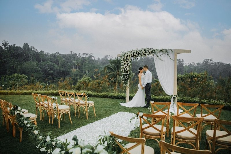 Outdoor wedding area