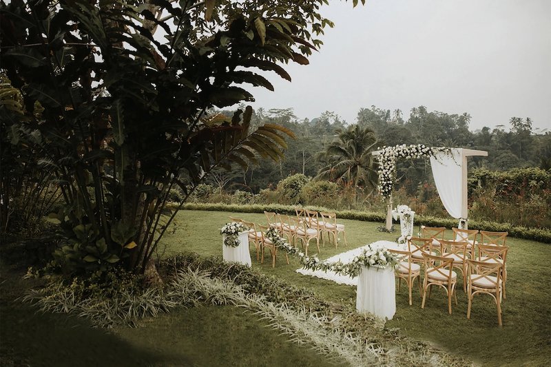 Outdoor wedding area