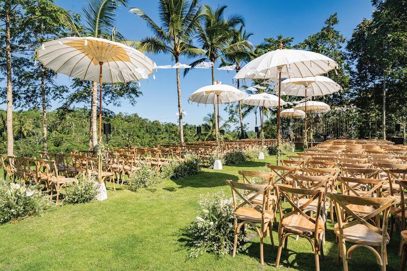 Outdoor wedding area